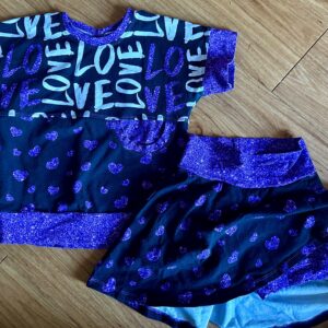 Kids dolman teeshirt & skort