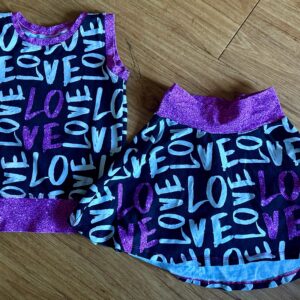 Kids sleeveless top and skirt